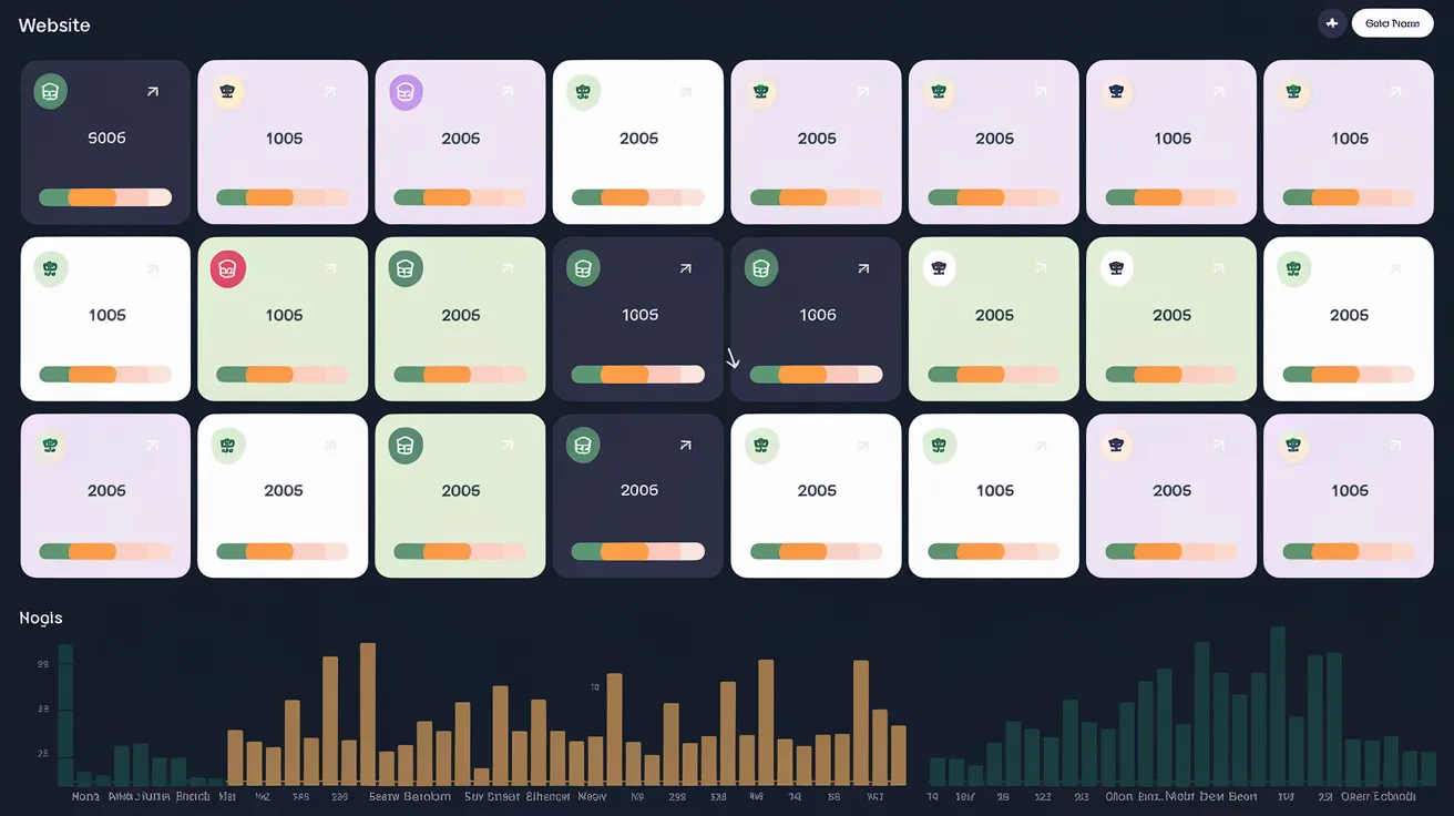 Batch Analyzer dashboard showing comparison scores across 20 network sites in a grid view