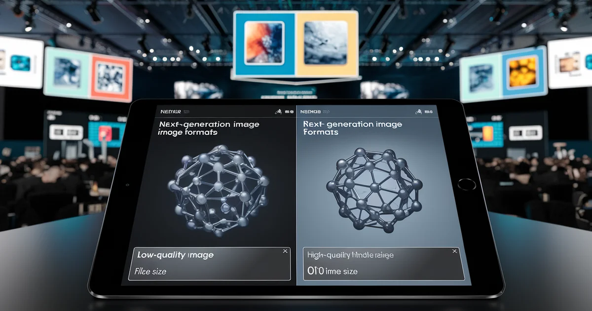 Side-by-side comparison of image file sizes between AVIF, WebP, and JPEG formats