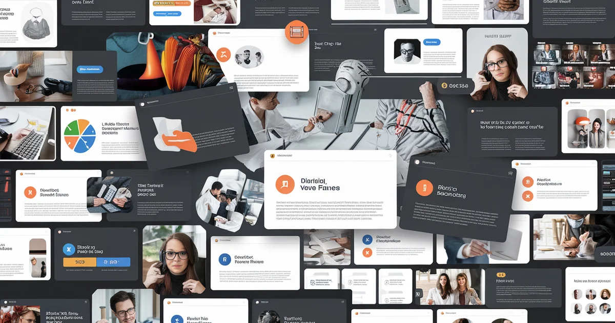 Content network diagram showing blog posts being repurposed into slide decks on SlideShare and Speaker Deck